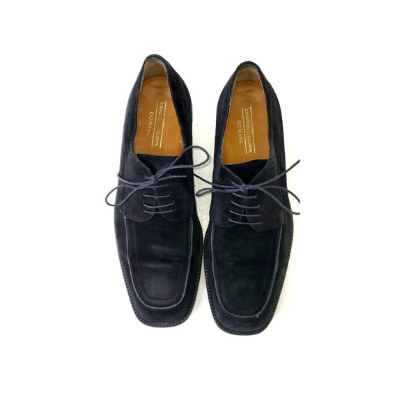 Johnston and Murphy Domani Men\'s 12 D Black Suede Leather Italian Shoes Lace Up main image 12